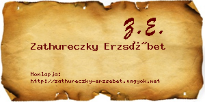 Zathureczky Erzsébet névjegykártya