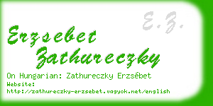 erzsebet zathureczky business card